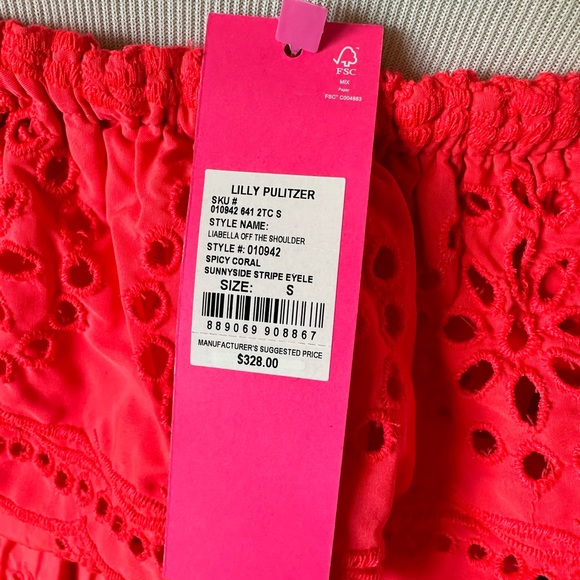 Lilly Pulitzer off the shoulder maxi dress NWT - Picture 5 of 10